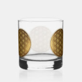 BLOEM VAN HET LEVEN - Heilige Geometrie Medaillon  Whisky Glas (Rechts)