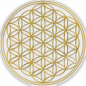 BLOEM VAN HET LEVEN - Heilige Geometrie Symbool go Sticker (Voorkant)