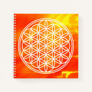 BLOEM VAN HET LEVEN - Heilige Geometrie Symbool om Notitieboek