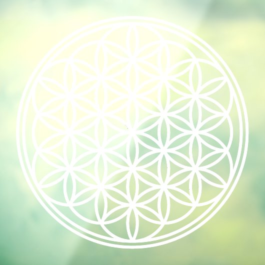 BLOEM VAN HET LEVEN - Heilige Geometrie Symboolomt Raamsticker (Vel 3)