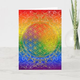 Bloem van het Leven - het goud van de Regenboog Kaart
