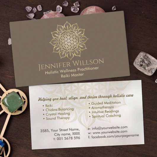 Bloem van het leven in Lotus Visitekaartje