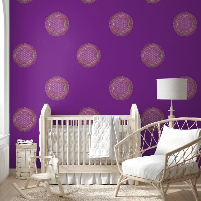 Bloem van het leven - inheemse Mandala 4 Behang (Kinderen)