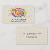 Bloem van het leven - kleurrijk visitekaartje van (Voorkant / Achterkant)
