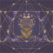 Bloem van het leven Lotus - Geometrium voor sachar Sticker (Voorkant)