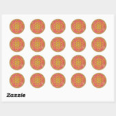 Bloem van het Leven/Mola Mantra | goudspat Ronde Sticker (Vel)