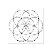 bloem van het leven rubberen stempel (Afrduk)