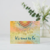 Bloem van het leven - sierplanten Mandala 1 Briefkaart (Staand voorkant)