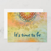 Bloem van het leven - sierplanten Mandala 1 Briefkaart (Voorkant / Achterkant)