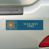 Bloem van het leven -  sierplanten Mandala 1 Bumpersticker (Op auto)