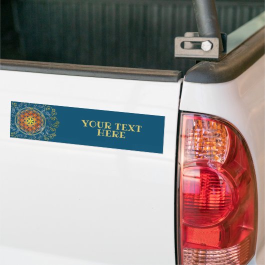 Bloem van het leven -  sierplanten Mandala 1 Bumpersticker (Op Truck)