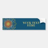 Bloem van het leven -  sierplanten Mandala 1 Bumpersticker (Voorkant)