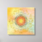 Bloem van het leven - sierplanten Mandala 1 Canvas Afdruk (Voorkant)