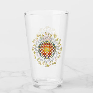 Bloem van het leven - sierplanten Mandala 1 Glas