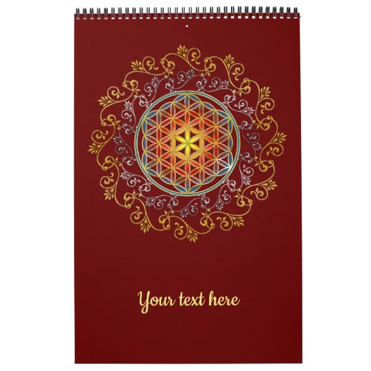 Bloem van het leven -  sierplanten Mandala 1 Kalender (Hoes)