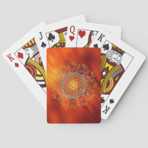 Bloem van het leven - sierplanten Mandala 1 Pokerkaarten