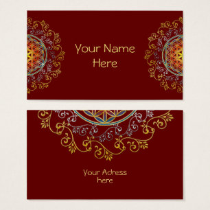 Bloem van het leven -  sierplanten Mandala 1 Visitekaartje