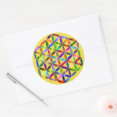 Bloem van het leven sticker! ronde sticker (Envelop)