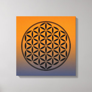 BLOEM VAN HET LEVEN - Symbol van de Heilige Geomet Canvas Afdruk