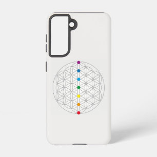 Bloem van het Levensontwerp en 7 Chakra's Regenboo Samsung Galaxy Hoesje