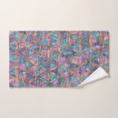 Bloem van het levenspatroon - acryltextuur en goud bad handdoek (Handdoek)