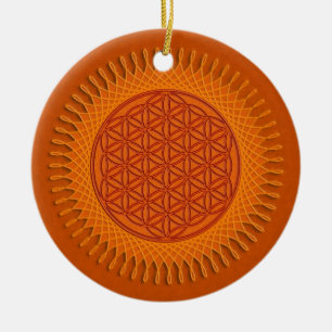 Bloem van het ontwerp van de levende zon keramisch ornament