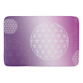 Bloem van het paarse ademaat badmat (Voorkant)