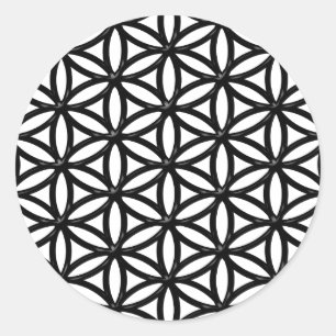 Bloem van het symbool voor de meetkunde voor het l ronde sticker