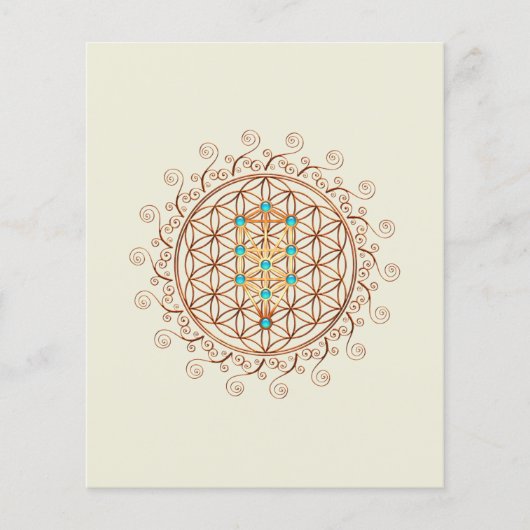 Bloem van leven, boom van leven, Kabbalah, Sephiro Flyer (Voorkant)