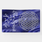 Bloem van leven - stempel zilver + je rug. en idee spandoek (Horizontaal)