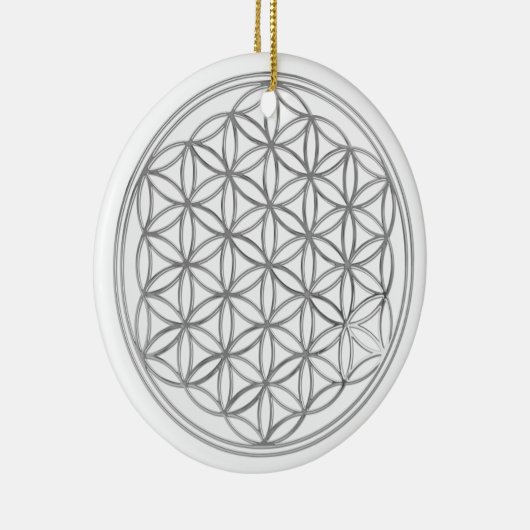 Bloem van levend/goud en zilver keramisch ornament (Rechts)