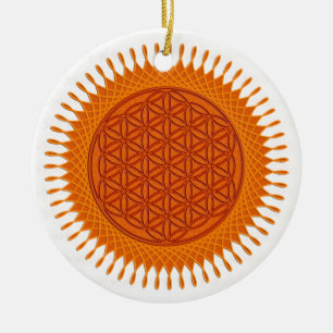 Bloem van levend/zonnig ontwerp keramisch ornament
