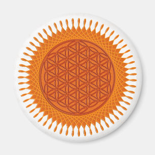Bloem van levend/zonnig ontwerp magneet