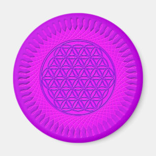 Bloem van levende dieren - zon - naadloos patroon magneet