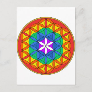 Bloem van levenscyclus Chakra5.png Briefkaart