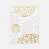 Bloem van levensgoud fleece deken (Voorkant)