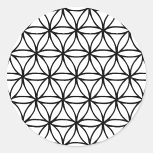 Bloem van levenssticker ronde sticker
