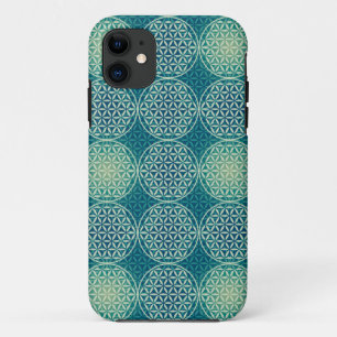 Bloem van levensverzekering - stempelpatroon - cya iPhone 11 hoesje