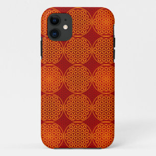Bloem van levensverzekering - stempelpatroon - ora iPhone 11 hoesje