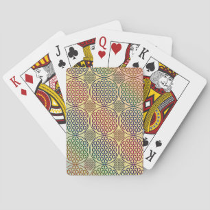 Bloem van levensverzekering - stempelrooster 1 pokerkaarten