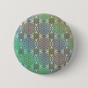 Bloem van levensverzekering - stempelrooster 2 ronde button 5,7 cm