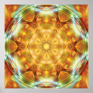 Bloem van Life Mandala 16 Poster