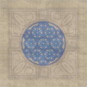 Bloem van mozaïekTegel, Ornament N2 Sticker (Voorkant)