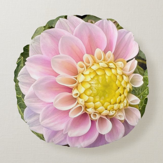 Bloem van New England Rond Kussen (Voorkant)