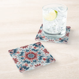 Bloem van onafhankelijkheid glazen onderzetter