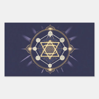 Bloem van Oneindigheid — Hemelse Heilige Geometrie Rechthoekige Sticker