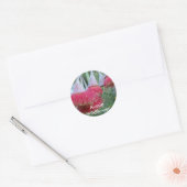 Bloem van rode gom ronde sticker (Envelop)