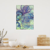 Bloem van Samuel Warrand door Georgiana Houghton P Poster (Keuken)