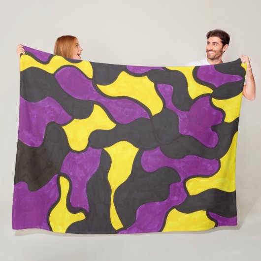 Bloem van staingglas fleece deken (In situ)