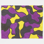Bloem van staingglas fleece deken (Voorkant (Horizontaal))